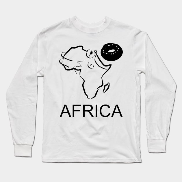 A funny map of Africa - 3 Long Sleeve T-Shirt by percivalrussell